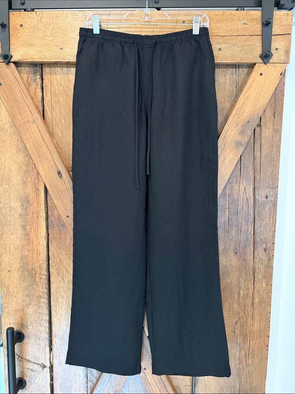 Zara Women’s Small Black Linen Trousers